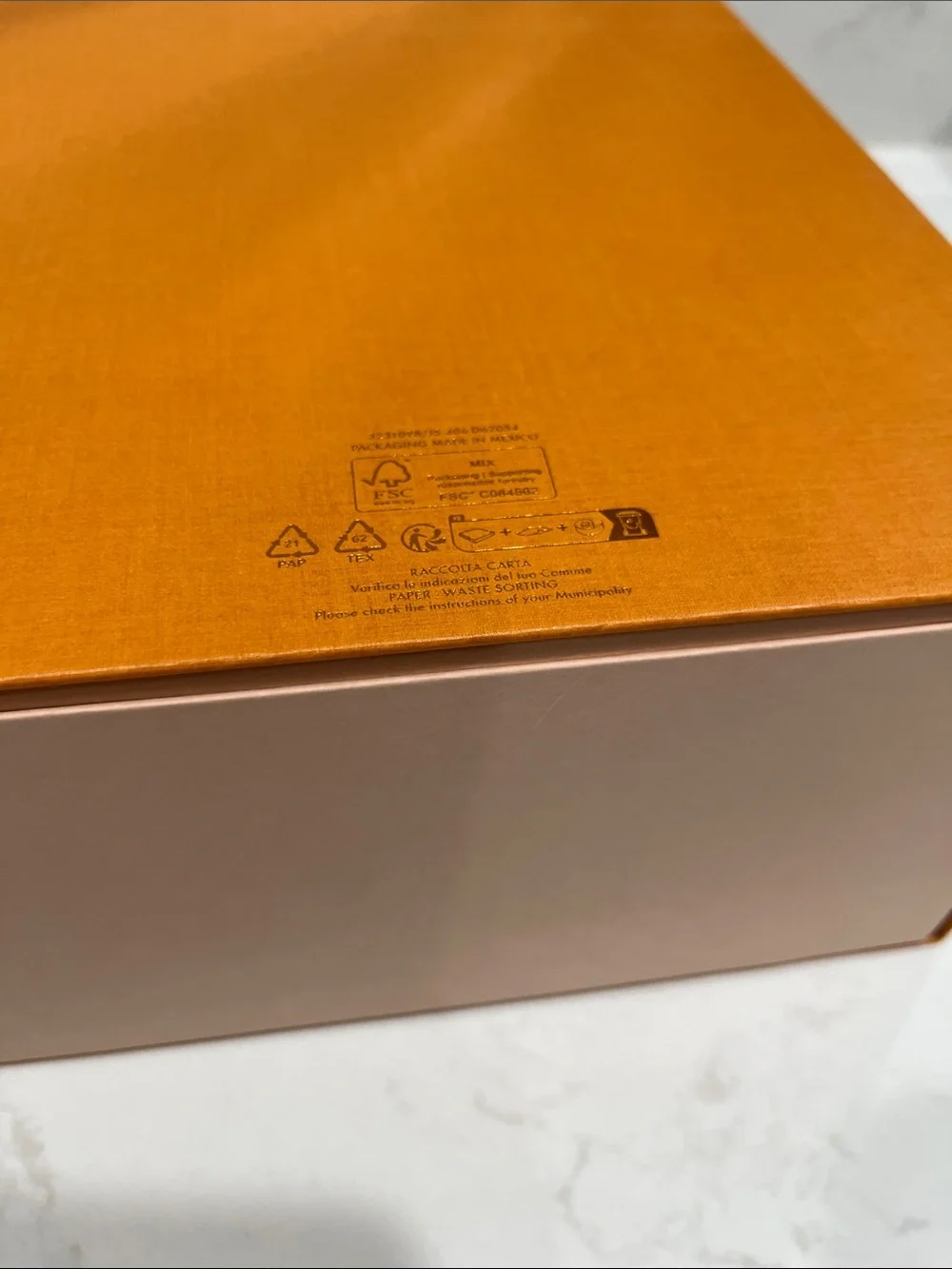 Louis Vuitton Orange Box with Black Logo
